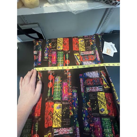 LulaRoe Julia Brown Dress In XS Geometric Pattern Bodycon Style Fast Shipping - Picture 9 of 10